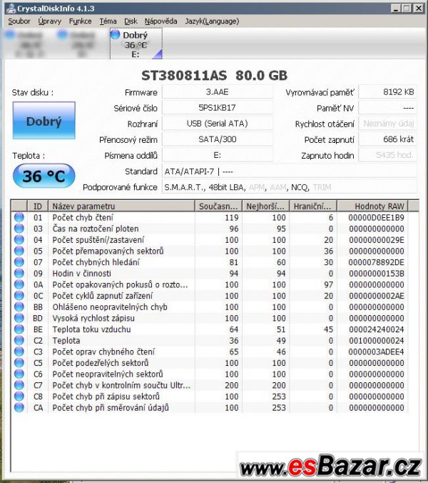 Seagate Barracuda 80 GB za 150,- – fotografie 1
