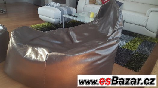 Prodám sedací vak s taburetem – fotografie 1