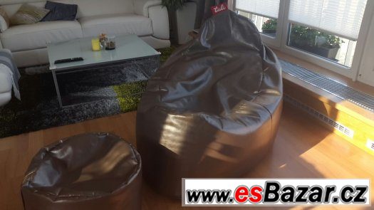 Prodám sedací vak s taburetem – fotografie 2