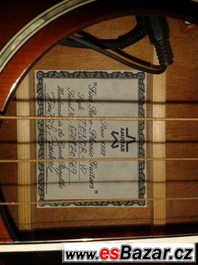 Tenorova kytara, Amistar - Wood Tenor sunburst. – fotografie 4