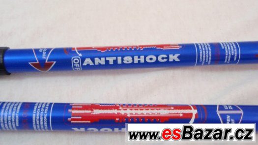 Trekingové hliníkové hole s Antishock, turistické nové – fotografie 3