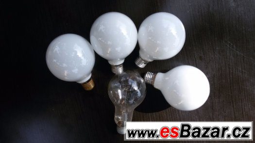 Žárovka 4 ks bílá koule,prům. 10 cm,100 W,Philips. – fotografie 1
