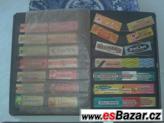 Obaly od žvýkaček cca400ks.,2 alba. – fotografie 1
