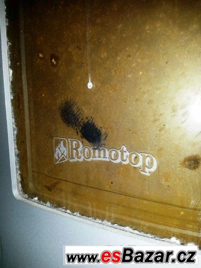 Prodám krb. kamna Romotop TALA 12 keramika, rádiusová dvířka – fotografie 3