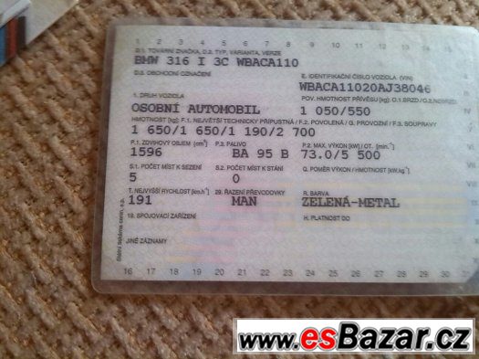 BMW E36 316i 73 Kw – fotografie 5