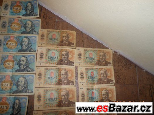 MIX STARÝCH BANKOVEK-100Kč,50Kč,20Kč,10Kč – fotografie 4