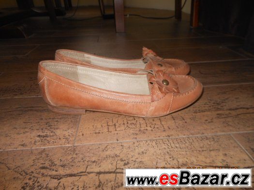 BAŤA VYCHÁZKOVÉ DÁMSKÉ BOTY-BARVA CAMEL,KŮŽE,vel.41-NOVÉ – fotografie 5
