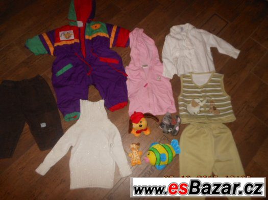 MIX DĚTSKÉHO OBLEČENÍ vel.86/92+PAPUČE NOVÉ+HRAČKY ZDARMA – fotografie 2