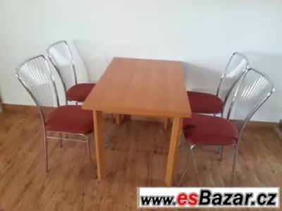 Prodam stul a 4 zidle do jidelny/kuchyne