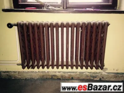 Prodám 6 kusů litinových radiatorů. Celkem 68 článků.