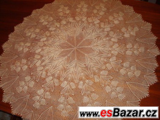Dečka háčkovaná béžová, běhoun, šál dlouhý 150cm – fotografie 3