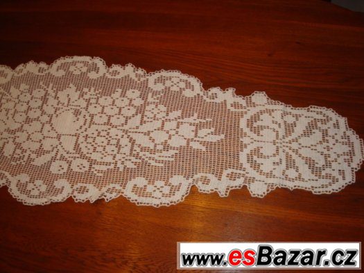 Dečka háčkovaná béžová, běhoun, šál dlouhý 150cm – fotografie 5