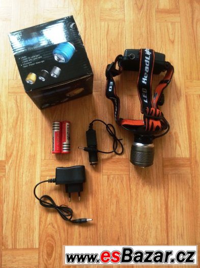 CREE LED 2x T6 ČELOVKA - headlamp 1800lm – fotografie 1