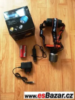 CREE LED 2x T6 ČELOVKA - headlamp 1800lm