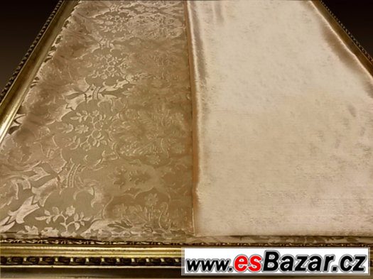 ZLATÉ VELVET BAROKNÍ POLYESTER LÁTKY – fotografie 4