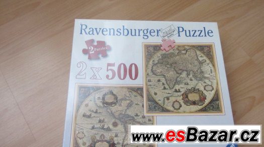 PUZZLE Ravensburger Zlaté mapy 2x500 – fotografie 1