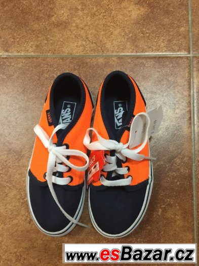 Boty Vans oranžová s tmavě modrou – fotografie 2