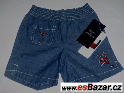 č.012 - NOVÉ dívčí šortky TOMMY HILFIGER - vel. 6-12 měsíců – fotografie 1