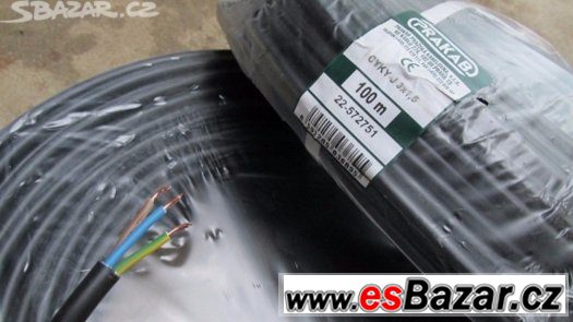 Kabel CYKY - J 3x1,5 a 3x2,5  METROVÝ PRODEJ – fotografie 1