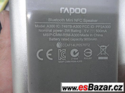 Bluetooth beztrátový reproduktor rapoo A300 – fotografie 3