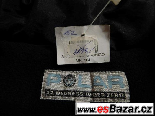 Zimní bunda POLAR, nepromokavá vel.152 a 164 s odepínací kap – fotografie 3