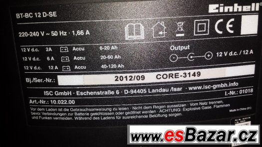 Nabíječka autobaterie EINHELL – fotografie 2