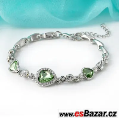 Náramek heart green
