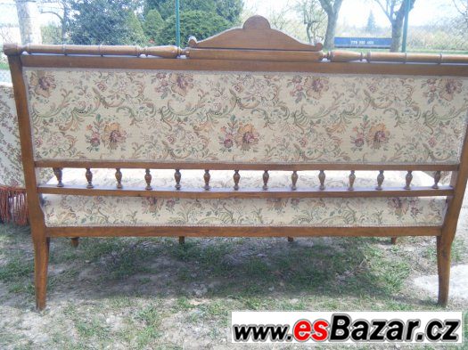 Starožitná sedačka sofa + křesla – fotografie 2