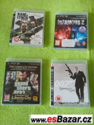 PS3 GTA IV complete INFAMOUS 2 JUST CAUSE 2 KANE a LYNCH – fotografie 1