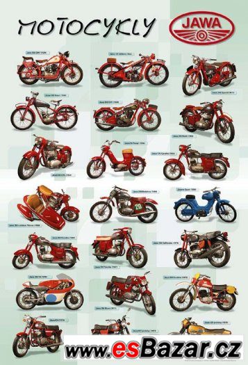 Plakát motocykly Jawa – fotografie 1
