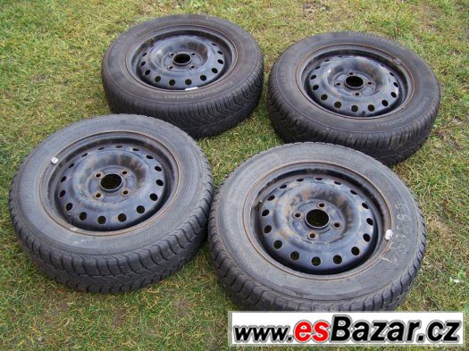 Kola 5,5x15J 4x114,3 zimní pneu 185/65 R15 – fotografie 2