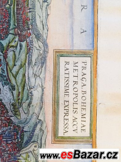 Pohled na Prahu z roku 1580 -  rudolfínská  doba -  original – fotografie 2