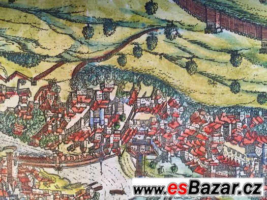 Pohled na Prahu z roku 1580 -  rudolfínská  doba -  original – fotografie 3