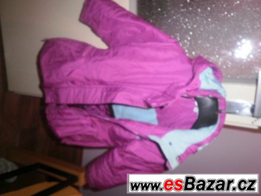 zimní dívčí dětská bunda  vel. 98  fialová – fotografie 5