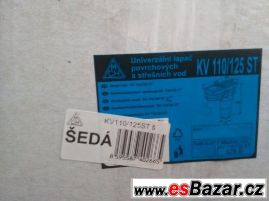 Gajgr - lapač střešních splavenin DN110/125 šedý-nový – fotografie 1