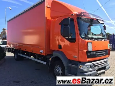 DAF LF 55.280,Euro 5,valník ,lůžko,hyd.plošina 1,5 tuny.