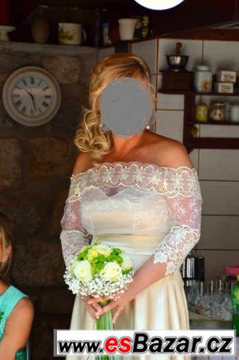 Úžasné šaty svatba, ples, maturita s krajkou vel.42/44 – fotografie 2