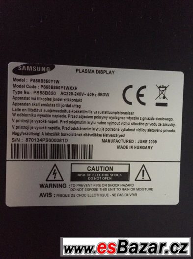 Samsung plasma 151cm úhlopříčka – fotografie 5