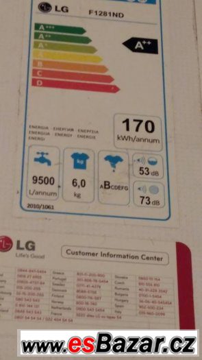 PRODÁM PRAČKU LG F1281ND – fotografie 4