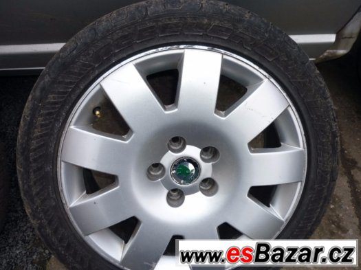 Originál sadu ALU disků 17" 5x112 ,Škoda Superb, Octavia, VW – fotografie 3