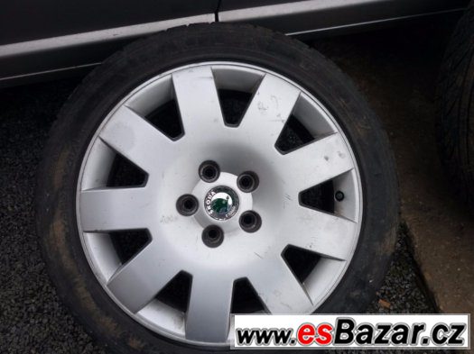 Originál sadu ALU disků 17" 5x112 ,Škoda Superb, Octavia, VW – fotografie 4