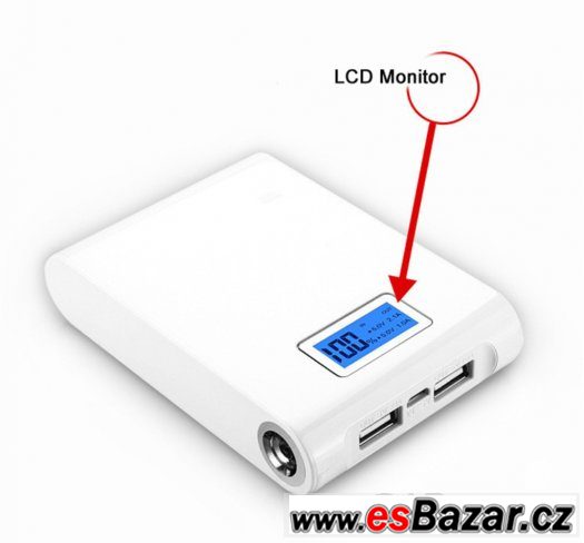 Power banka 30 000 mAh - světlo, 2x usb, LCD display – fotografie 3