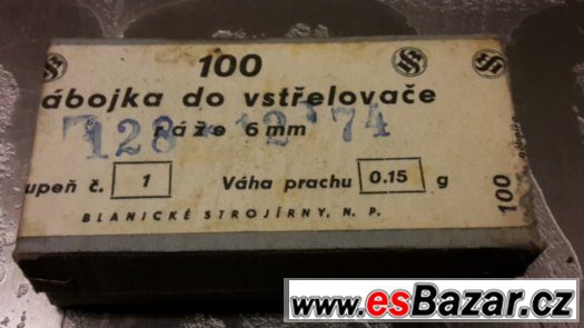 Nábojky do vstřelovače ráže 6mm/100kus 1 krabičkaTempo – fotografie 2