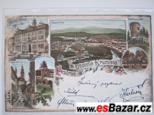 staré pohlednice pohledy Český Krumlov.Česká Lípa aj. – fotografie 1