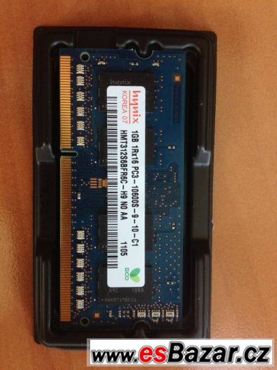 paměť 2x1GB pro notebook - SDRAM DDR3 – fotografie 1