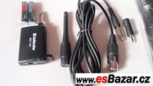 Bezdrátový karaoke mikrofon wireless 3m kabel 6,5 jack nové – fotografie 2
