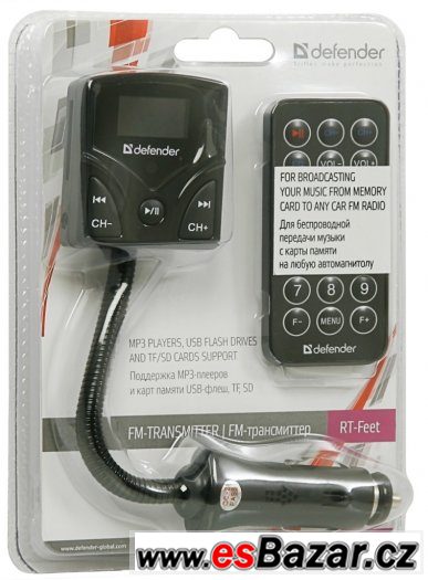 FM transmitter MP3 na USB, SD, 3,5jack, MMC do auta – fotografie 2