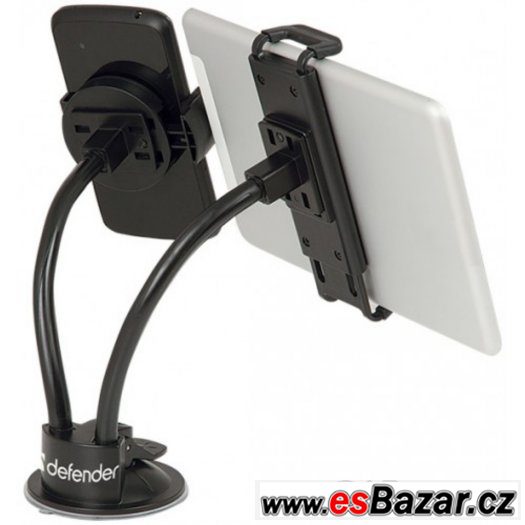 Držák 2v1 do auta pro tablet a telefon stojan na sklo, nový – fotografie 4