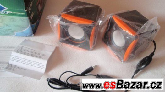 Přenosné reproduktory k notebooku 3,5 jack stereo 2.0 USB – fotografie 1