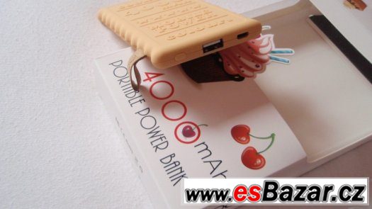 Externí baterie nabíječka PowerBank 4000mAh pro mobil, nová – fotografie 3